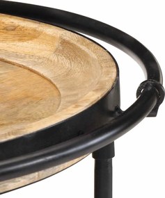 vidaXL Συνοδευτικό τραπέζι Ø55x60 cm Μασίφ ξύλο Mango