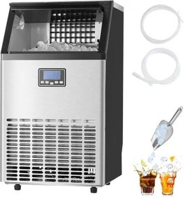 VEVOR Commercial Ice Maker Freestanding Cabinet Machine 150lbs/24H 45 Ice Cubes