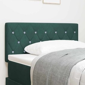 vidaXL Βελούδινο Κεφαλάρι Argyle Σκούρο πράσινο 90 cm Βελούδο