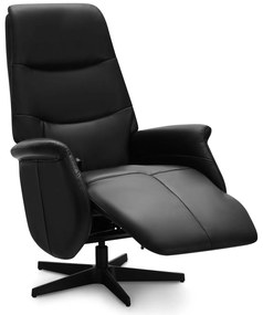 Delta Recliner Black Leather/Black
