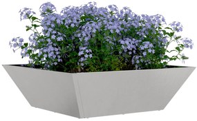 vidaXL Μεταλλική Γλάστρα Ανοξείδωτο ατσάλι 50 x 50 x 15 εκ.