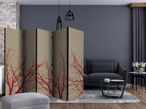 Διαχωριστικό με 5 τμήματα - Red-hot branches II [Room Dividers]