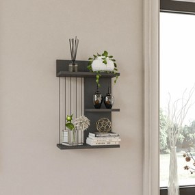Ράφι Τοίχου Ανθρακί FIFREME 40x19x60