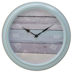 Ρολόι Τοίχου 3-20-284-0168 Φ40x5cm Light Blue Inart Πλαστικό