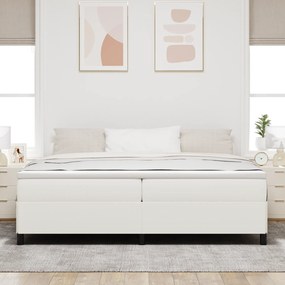 vidaXL Κρεβάτι Κρεμ 200x200 εκ. από υφασμάτινο καναπέ