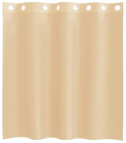 vidaXL Voile κουρτίνες με ροδέλες 2 τεμάχια Χρώμα Άμμου