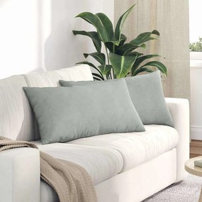 vidaXL Μαξιλάρι Καναπέ 2 pcs Ανοιχτό γκρι 80 x 40 cm
