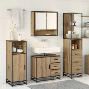 vidaXL Σετ Επίπλων Μπάνιου 3 pcs Artisan Oak Επεξεργασμένο ξύλο