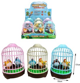Πουλάκια Με Κλουβί Με Ήχο 1τμχ - Birds With A Cage With Sound 1pcs