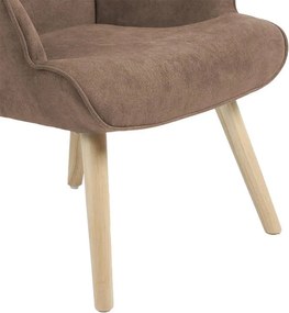 Πολυθρόνα Fluffy ύφασμα καφέ-φυσικό 75x69x96εκ 75x69x96 εκ.