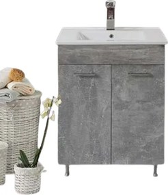 Mabo Apia 80 MDF Base - Βάση Επίπλου Με Νιπτήρα (80x46) - MDF Laminate 307