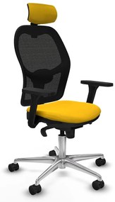 Καρέκλα γραφείου με κεφαλάρι Piqueras y Crespo 3D086N2 Κίτρινο