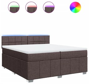 ΚΡΕΒΑΤΙ BOXSPRING ΜΕ ΣΤΡΩΜΑ ΣΚΟΥΡΟ ΚΑΦΕ 200X200 ΕΚ. ΥΦΑΣΜΑΤΙΝΟ 3289478