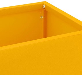 vidaXL Σχέδιο & βάση αποθήκευσης Μουσταρδί 15.5 x 15.5 x 49 εκ Ατσάλι