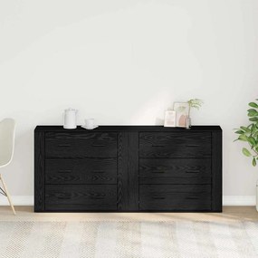 vidaXL Πλαϊνό γραφείο Μαύρη Οξυά 160 x 33 x 70 εκ. Επεξεργασμένο Ξύλο