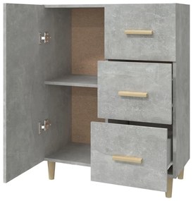 vidaXL Ντουλάπι Γκρι Σκυροδέματος 69,5x34x90 εκ. Επεξεργασμένο Ξύλο