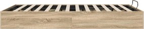 vidaXL Κρεβάτι Οθωμανικού Τύπου Δρύς Sonoma 203 x 150 x 25 εκ