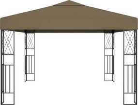 vidaXL Κιόσκι Taupe 3 x 4 μ. Υφασμάτινο