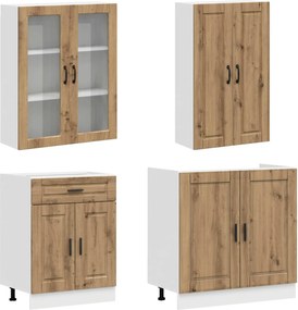 vidaXL Μονάδα κουζίνας PORTO 4 pcs Artisan Δρυς Επεξεργασμένο Ξύλο