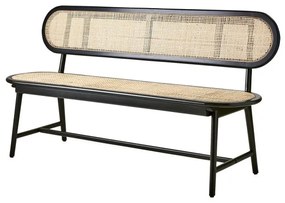 Παγκάκι 160cm Ξύλο Ρατάν Harry Affari Of Sweden-084-636-60-Μαύρο 084-636-60