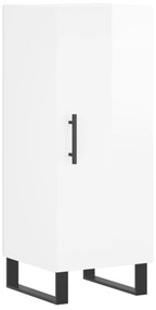 vidaXL Ντουλάπι Γυαλιστερό Λευκό 34,5x34x90 εκ. Επεξεργασμένο Ξύλο