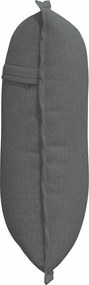 vidaXL Μαξιλάρι Πλάτης Σκούρο Γκρι 50 x 19 x 45 εκ ύφασμα