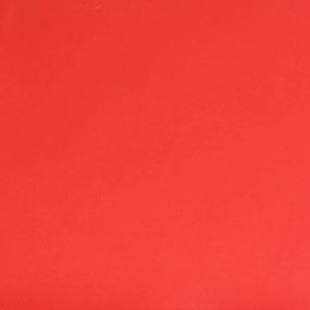 Υποπόδιο Κόκκινο 60x60x36 εκ. από Συνθετικό Δέρμα - Κόκκινο