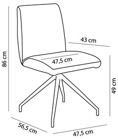 ARM ΚΑΡΕΚΛΑ BEIGE 47,5x56,5xH.86cm - 03-1009