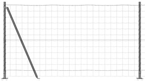 vidaXL Φράχτης με Στήλες. Γκρι 1.2 x 25 m Ατσάλι