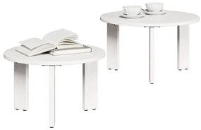 vidaXL Τραπεζάκι σαλονιού 2 pcs Λευκό 47.5 x 47.5 x 27 εκ.
