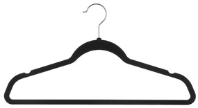 Κρεμάστρες Ρούχων Βελουτέ (Σετ 8τμχ) F-V Velvet Hanger Black 151525