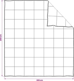 vidaXL Σετ Παπλωμάτων Λευκό 240 x 220 cm Πολυεστέρας, Μπαμπού