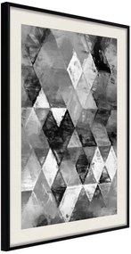 Αφίσα - Abstract Diamonds - 20x30 - Μαύρο - Με πασπαρτού