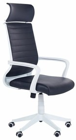 Καρέκλα γραφείου Berwyn 278, Άσπρο, Μαύρο, 114x63x63cm, 12 kg, Με μπράτσα, Με ρόδες, Μηχανισμός καρέκλας: Κλίση | Epipla1.gr