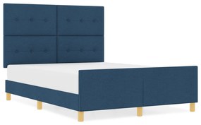 vidaXL Κρεβάτι Μπλε 140x190 εκ ύφασμα