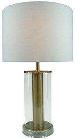 Φωτιστικό Επιτραπέζιο Lampren 300-000001 Φ28x51cm E27 60W Gold-White Inart