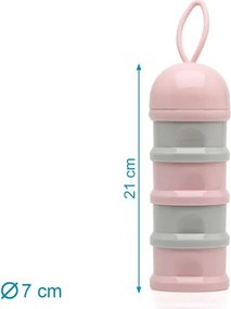 Δοσομετρητής Σκόνης Γάλακτος 4 Θέσεων Kiokids Ροζ 3559