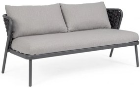 Καναπές Εξωτερικού Χώρου  Διθέσιος  Harlow Γκρι 165x77x80εκ. - Γκρι
