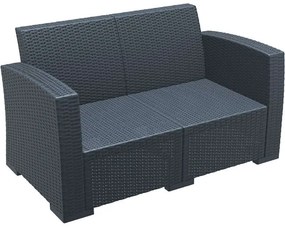 MONACO DARK GREY 2ΘΕΣΙΟΣ ΚΑΝΑΠΕΣ ΠΟΛ/ΝΙΟΥ - (140X79X79εκ.), Χρώμα: DARK GREY - SIESTA