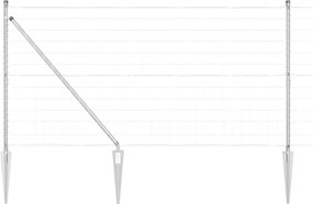 vidaXL Τεντώτο με στήριγμα Ασημί 1,2 x 10 m Ατσάλι