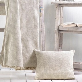 Ριχτάρι Tempe Ecru Ρυθμός Τετραθέσιο 180x330cm Chenille,Cotton,Polyester