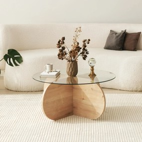 Τραπεζάκι Σαλονιού Sapphire Δρυς CLESAMO 75x75x35