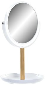 Καθρέφτης DKD Home Decor Λευκό Φυσικό Bamboo πολυστερίνη 17 x 17 x 31 cm (12 Μονάδες)