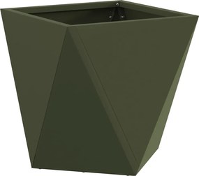 vidaXL Γλάστρα 2 pcs Ελιά Πράσινη 30 x 30 x 30 cm Ατσάλι