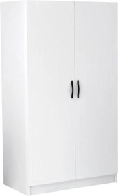 Ντουλάπα ρούχων Victoria Megapap δίφυλλη χρώμα λευκό 100x60x181εκ.