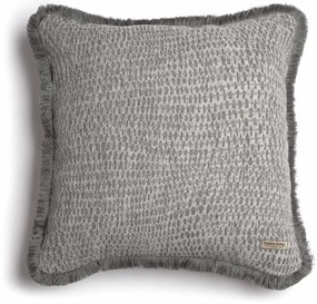 Μαξιλαροθήκη Διακοσμητική Ismaros Trimming Grey-Silver Aslanis Home 60Χ60 Βαμβάκι-Chenille
