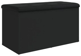 vidaXL Παγκάκι Αποθήκευσης Μαύρο 82x42x45 εκ. από Επεξεργασμένο Ξύλο
