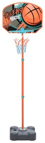 vidaXL Σετ Παιδικής Μπασκέτας Φορητή Ρυθμιζόμενη 109-141 εκ.