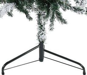 vidaXL Χριστουγεννιάτικο Δέντρο Slim Τεχνητό Μισό Με Χιόνι 210 εκ.