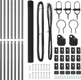 vidaXL Στύλος Περιφράξεων Γκρι 10 x 1,6 μ (δίχτυ 12 x 12 mm)
